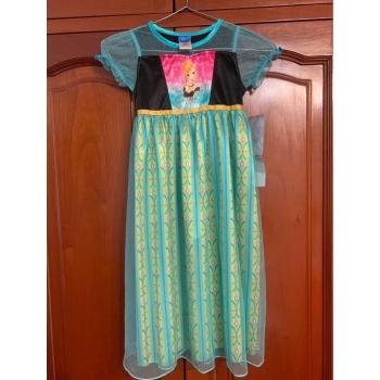 Vestido largo para niña Marca Disney - Modelo Frozen Talla XS (equivalente a 6 - 8)